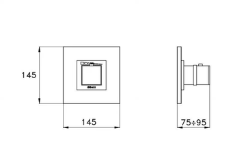 BAMBOO QUADRO IS3293 - Thermostatic shower mixer by RUBINETTERIE STELLA - view 3